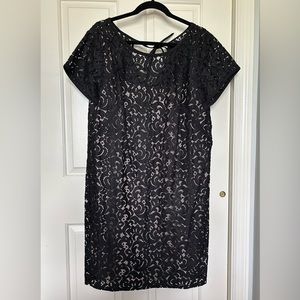 Ann Taylor Loft Black Lace Dress
